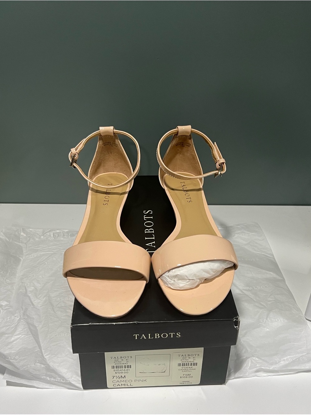 Talbots Cameo Pink Ankle-Strap Sandals